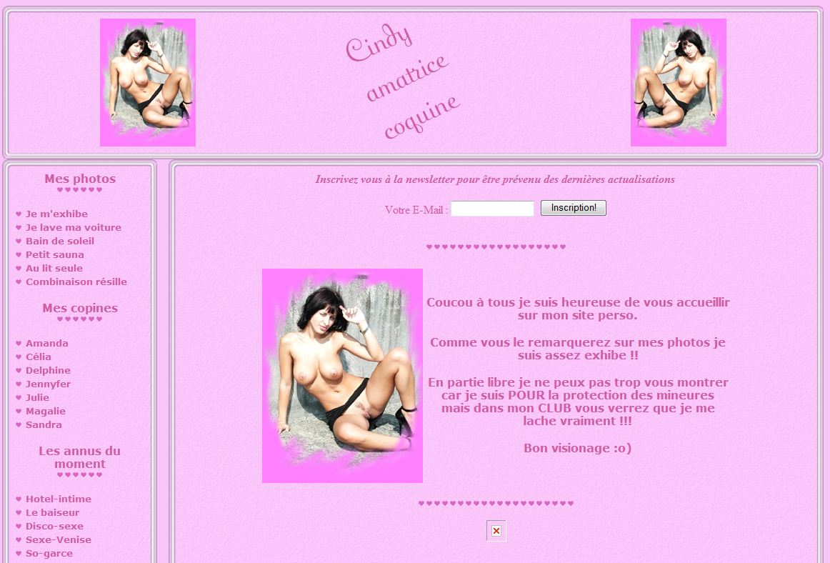 Détails : Cindy, amatrice coquine
